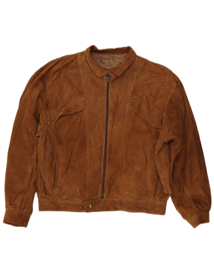 Винтажная мужская замшевая куртка IT 48 Medium Brown