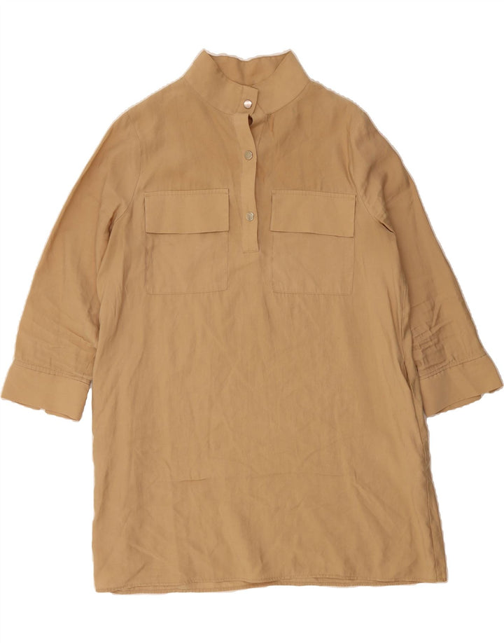 ZARA Womens 3/4 Sleeve Shift Dress UK 14 Large Beige Vintage Zara and Second-Hand Zara from Messina Hembry 