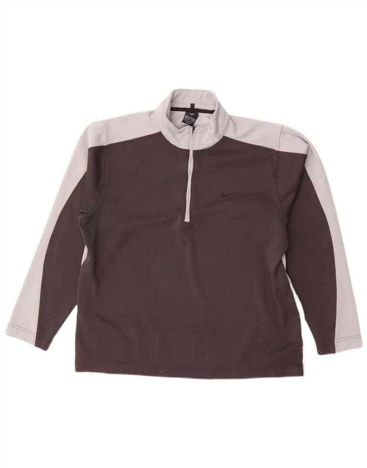 Мужской пуловер-спортивный костюм Nike Dri Fit UK 42/44, большой серый цвет с цветными блоками