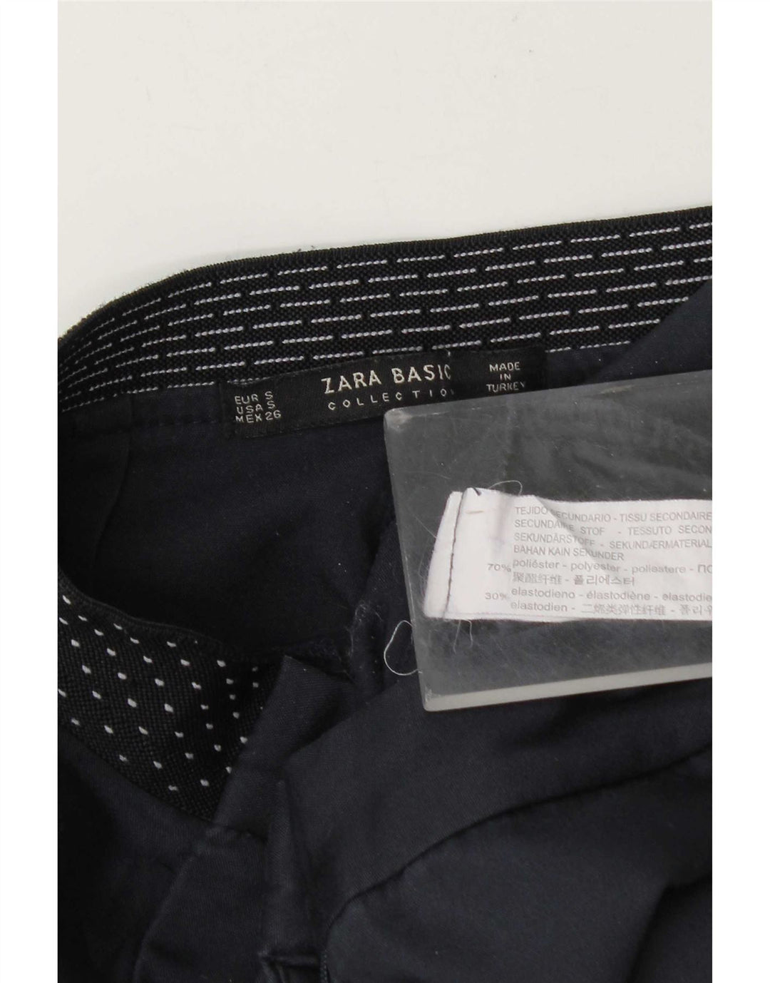 Женские узкие брюки чинос Zara, маленькие W26 L27, темно-синий полиэстер