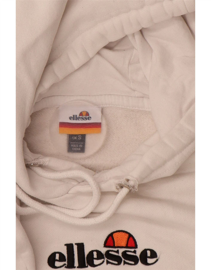 ELLESSE Мужской джемпер с капюшоном с рисунком, маленький белый, хлопковый
