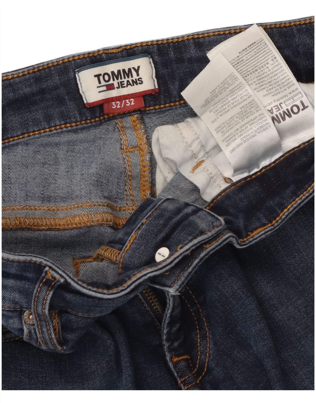 TOMMY HILFIGER Мужские узкие джинсы W32 L32 Синие, хлопок