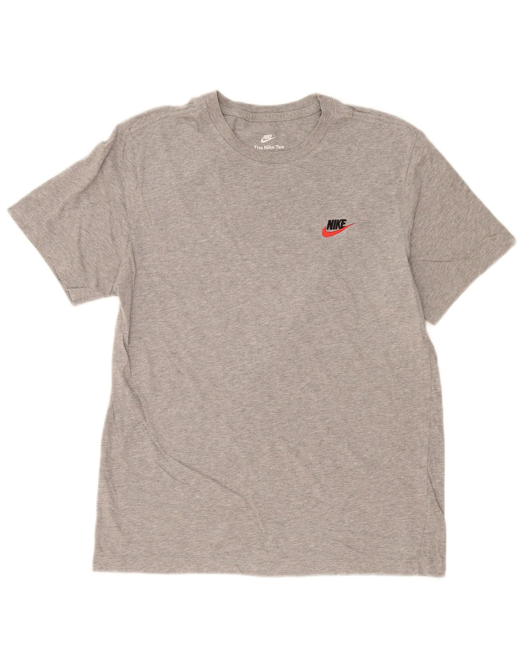 Мужская футболка Nike The Tee Top из хлопка среднего серого цвета