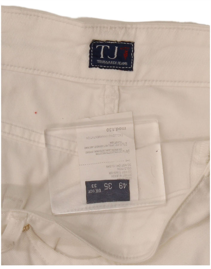 Trussardi Женские узкие укороченные джинсы IT 48 Medium W33 L26 Белый хлопок