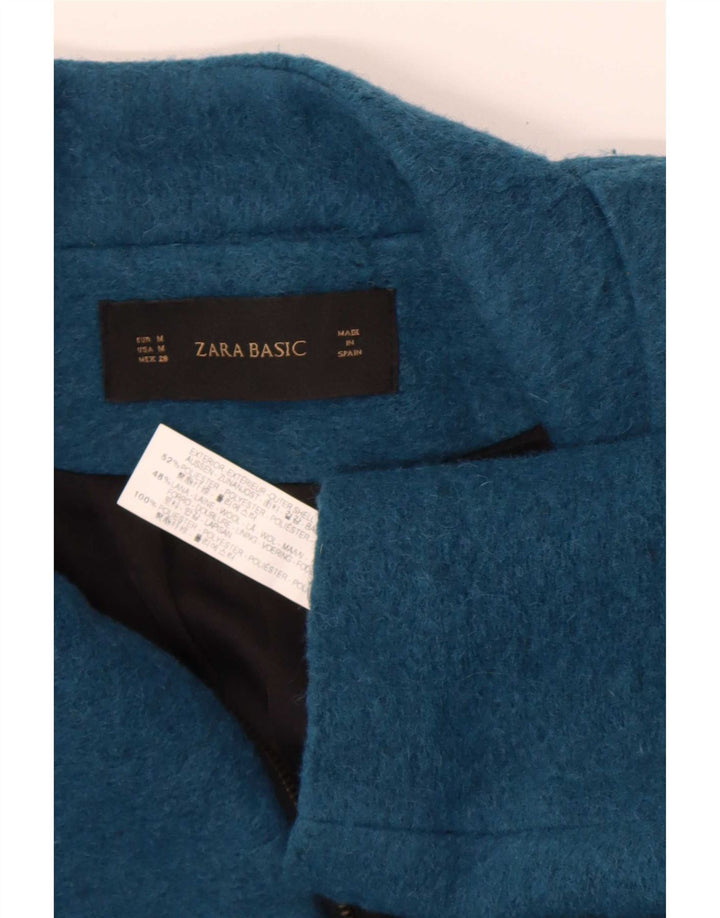 Женское пальто Zara UK 14, средний темно-синий, полиэстер