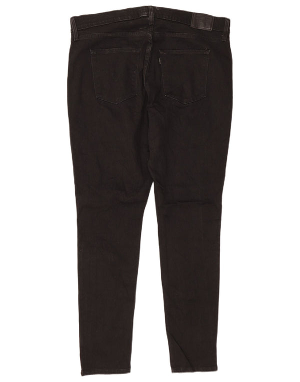 Женские джинсы скинни Levi's 310 с завышенной талией США 16 2XL W34 L30 Черные