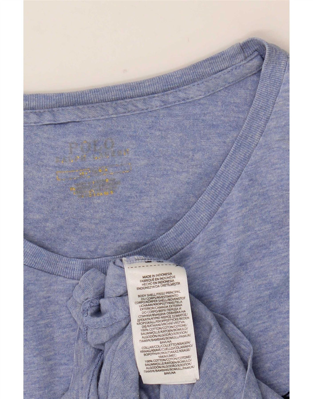 Мужская футболка Polo Ralph Lauren, хлопковый топ среднего синего цвета