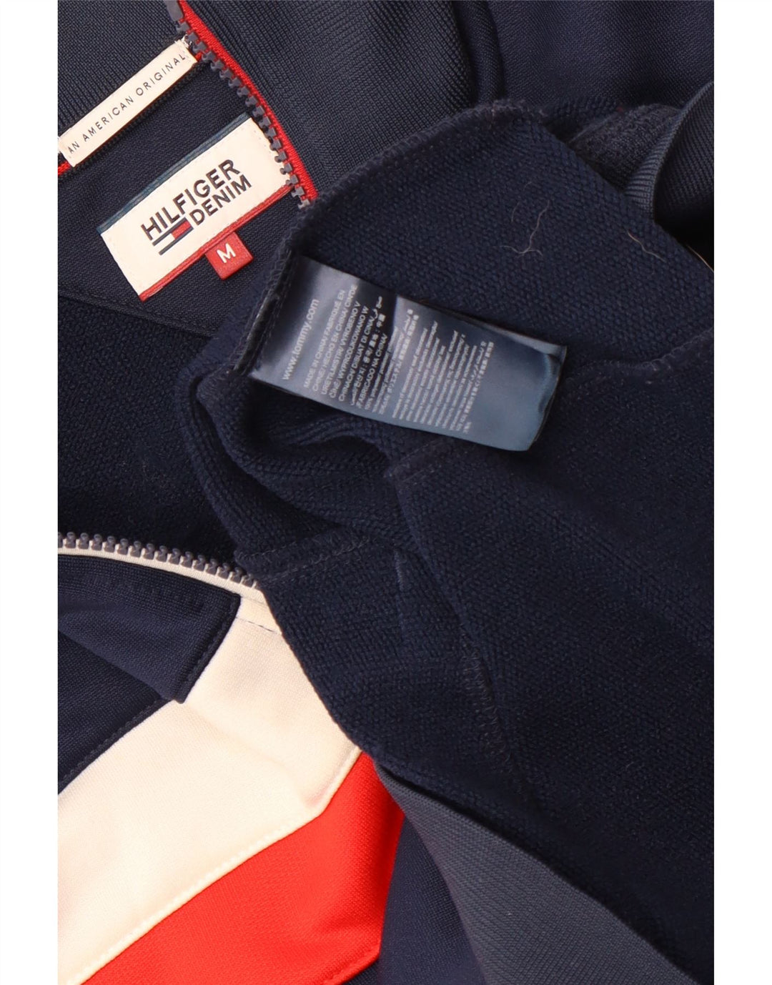 Мужской спортивный костюм Tommy Hilfiger, верхняя куртка среднего цвета, темно-синий с цветными блоками