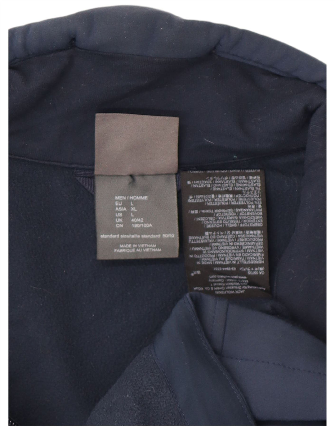 Мужская ветровка Jack Wolfskin UK 40, большая темно-синяя полиэстер