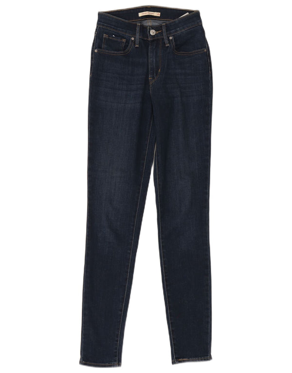 Женские джинсы скинни Levi's 721 с высокой посадкой W25 L30 Темно-синие, хлопок