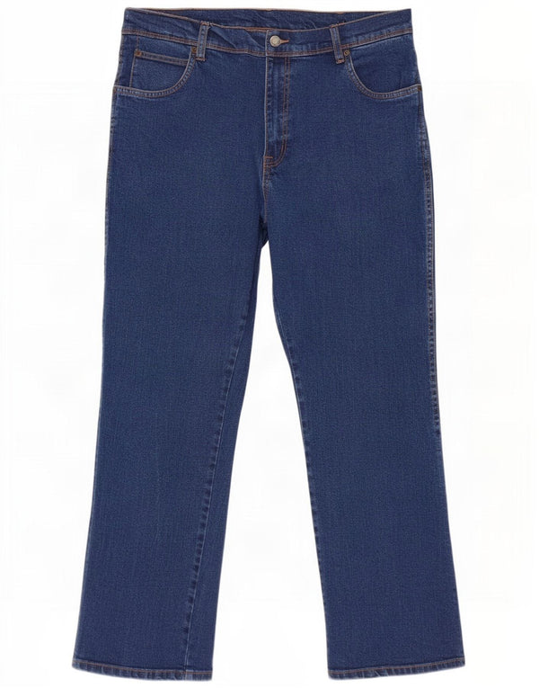Мужские прямые джинсы Wrangler стандартного кроя W36 L30, синий хлопок
