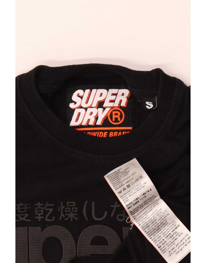 Мужская футболка с рисунком Superdry, маленький черный хлопок