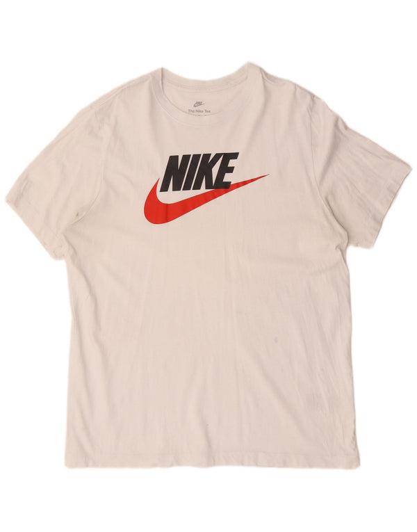 Мужская футболка с рисунком Nike Top XL, белый хлопок