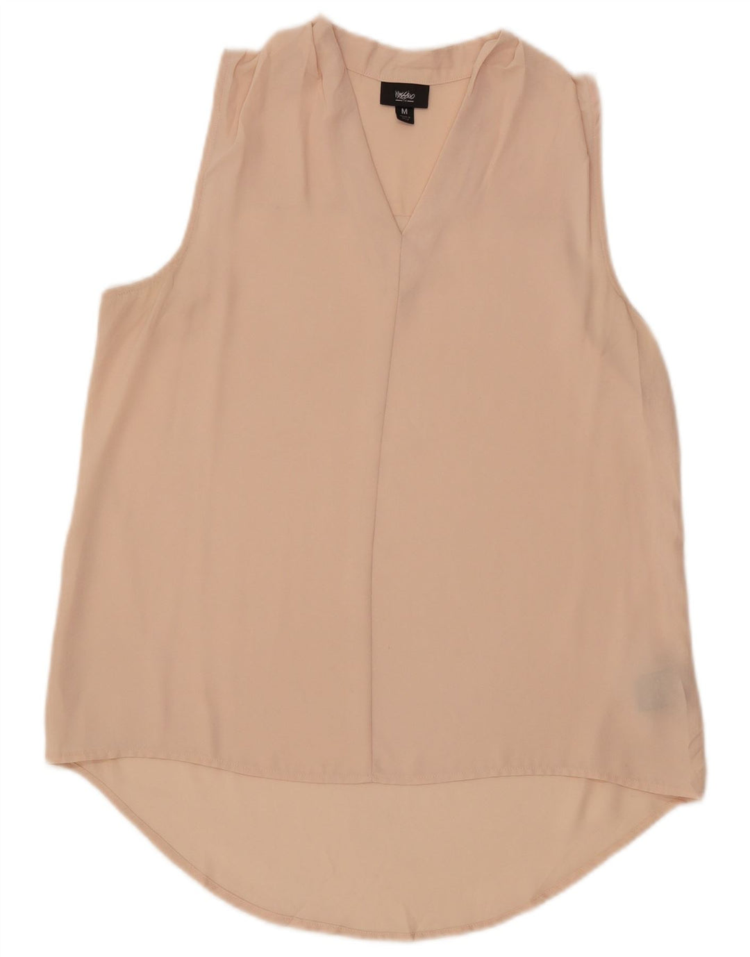 Женская удлиненная блузка без рукавов Mossimo, топ UK 14, средний розовый полиэстер