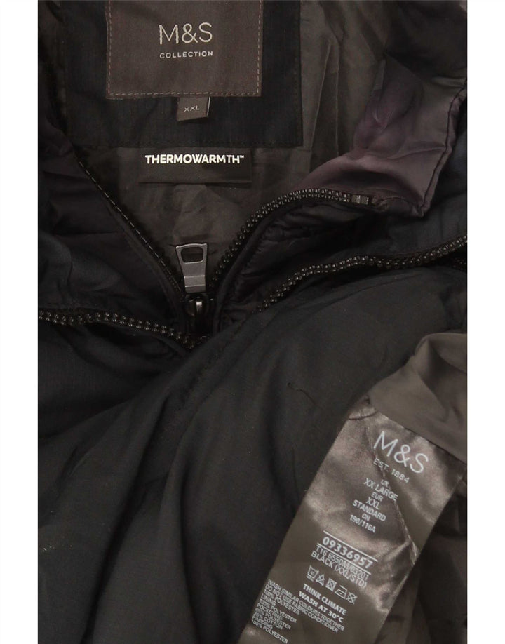 Женская стеганая куртка Marks & Spencer UK 44 2XL, черный полиэстер