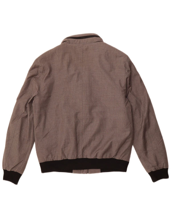 Мужская куртка-бомбер ZARA UK 36, маленький серый полиэстер