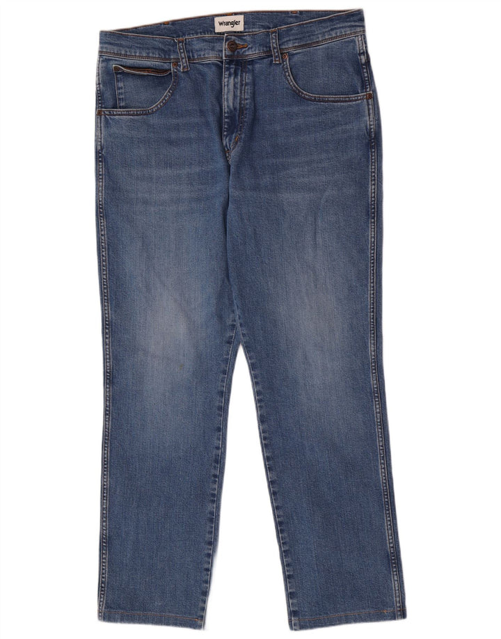 Мужские джинсы Wrangler Texas Slim W35 L29, синий хлопок