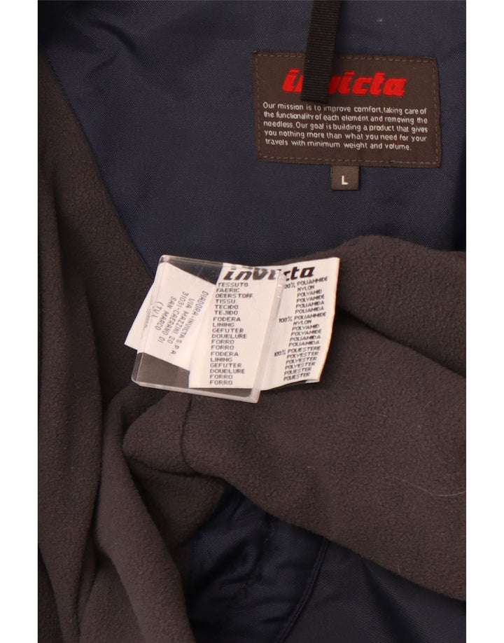 Мужская ветровка INVICTA UK 40, большая темно-синяя нейлоновая куртка