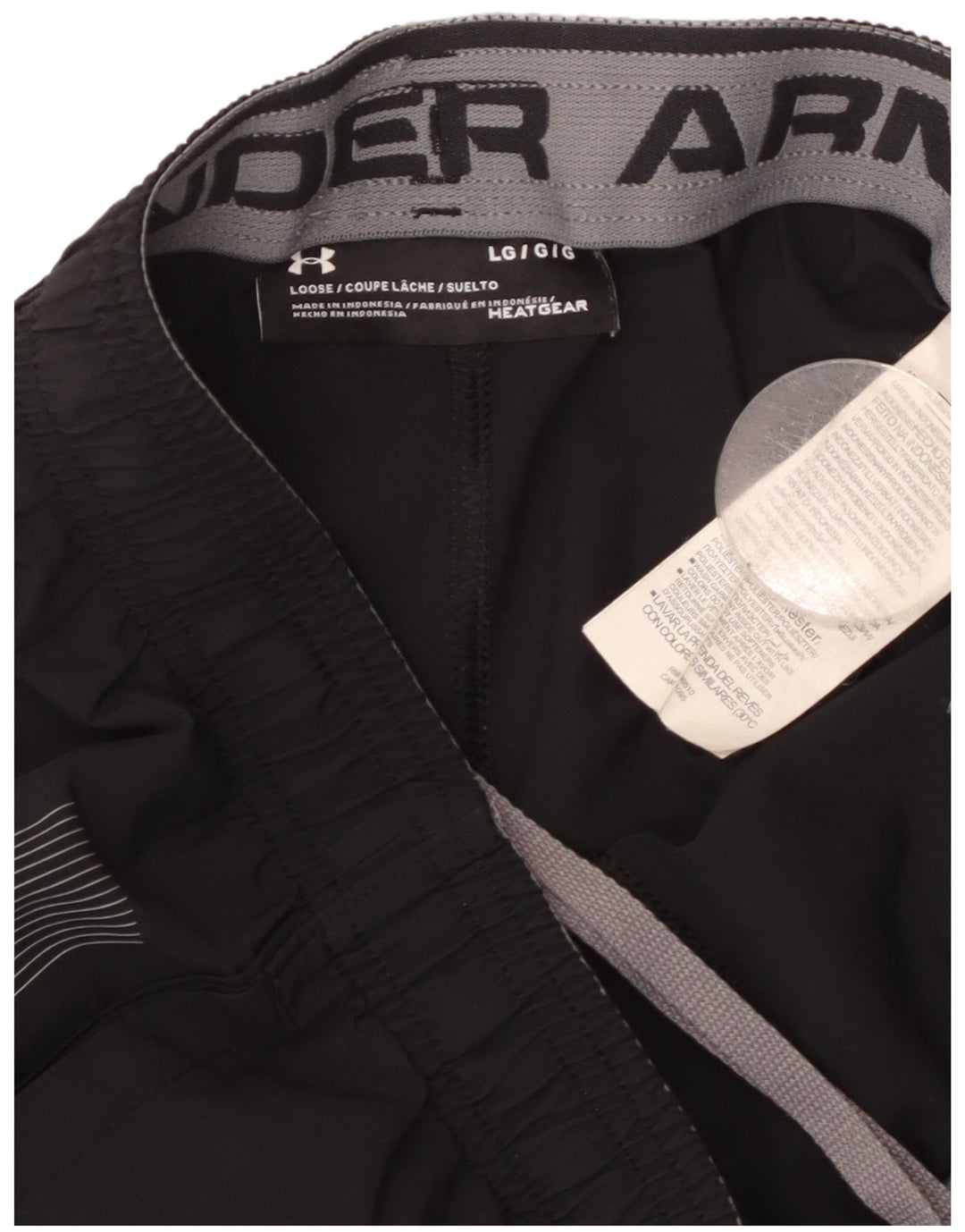 Мужские спортивные шорты с графическим рисунком UNDER ARMOR, большие черные из полиэстера