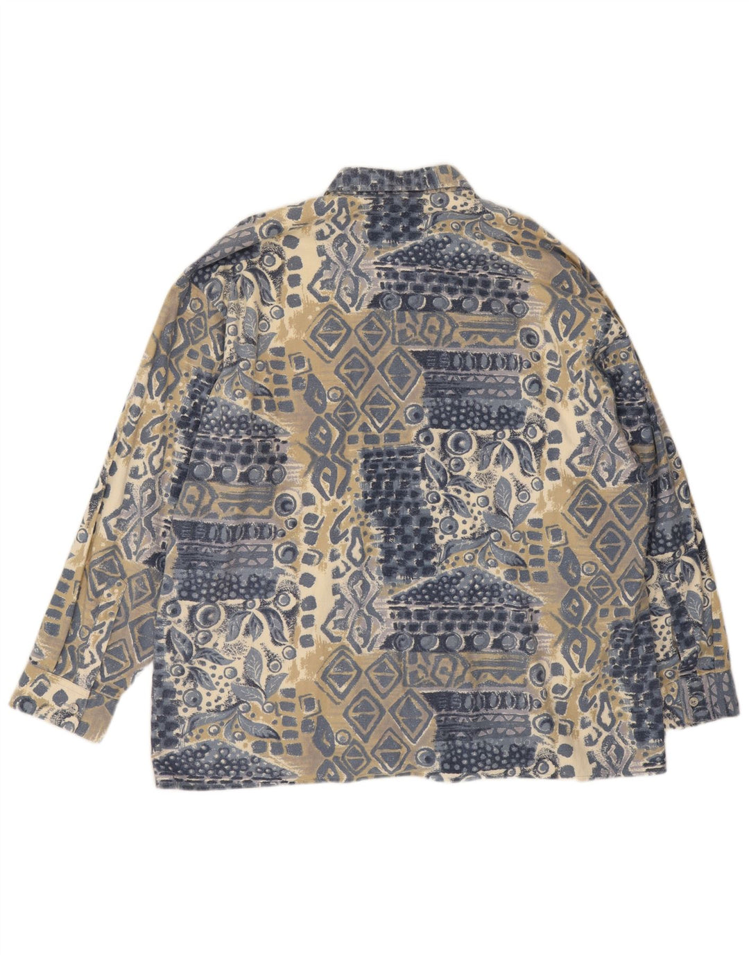 Мужская фланелевая рубашка C & A 2XL, синяя, хлопок с геометрическим рисунком