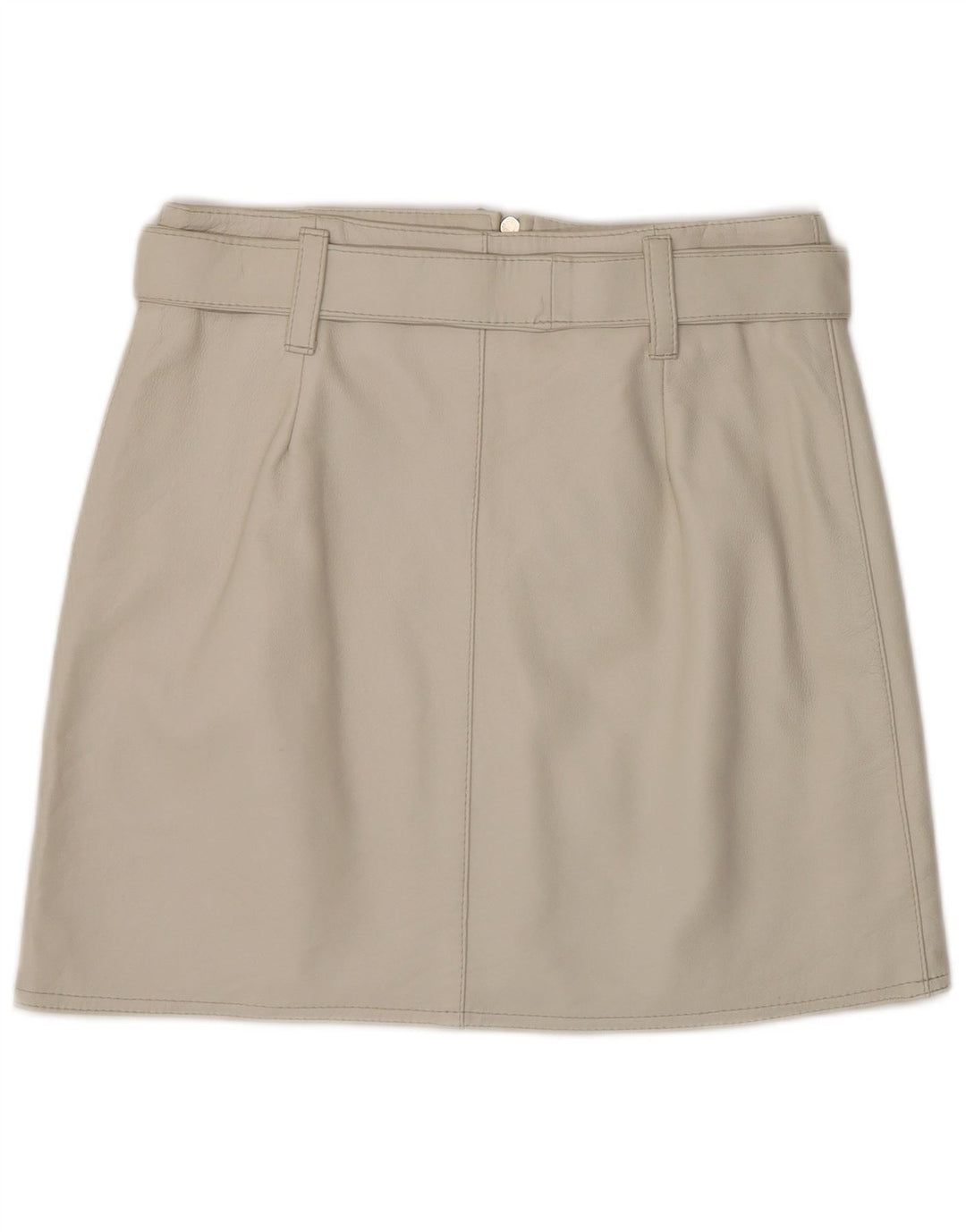 Юбка женская кожаная VINTAGE IT 44 Medium W28 Серая кожа