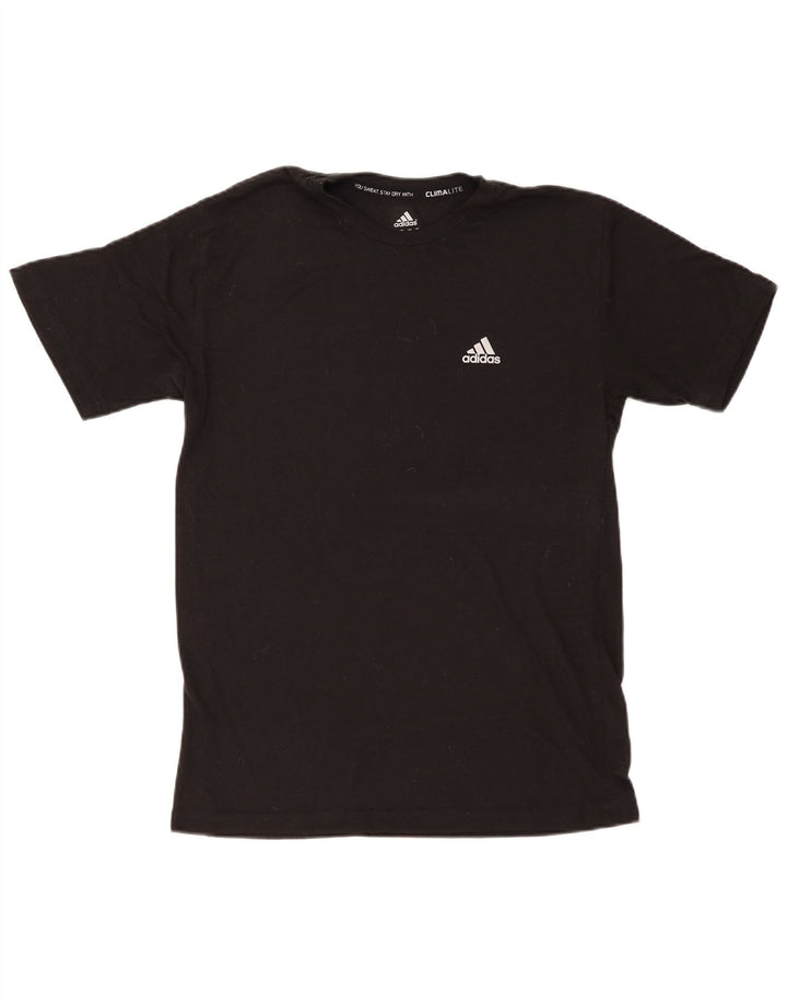 Мужская футболка Adidas Climalite, средний черный полиэстер