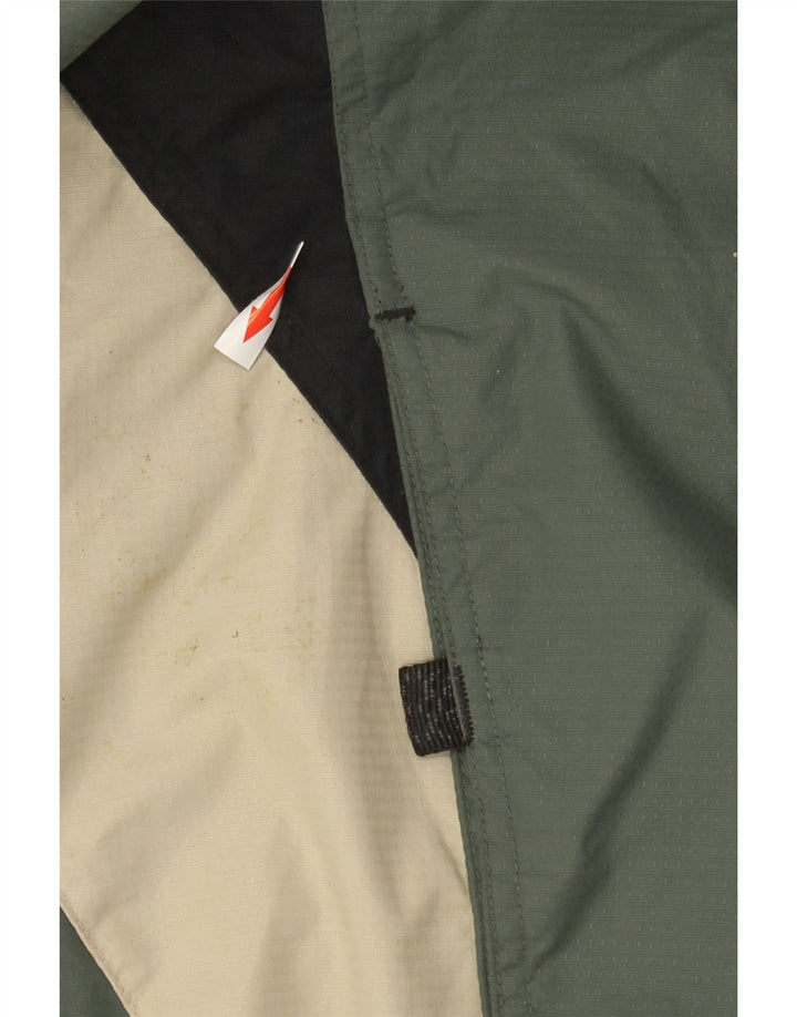 Мужская дождевик Columbia UK 38, нейлон среднего зеленого цвета с цветными блоками