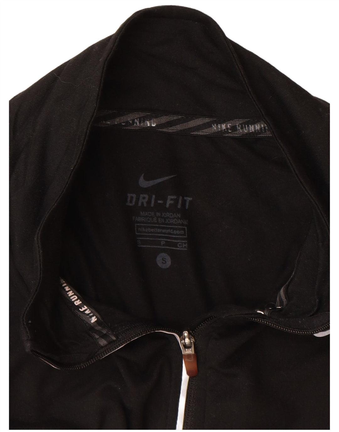 Женский спортивный костюм-пуловер с воротником на молнии Nike Dri Fit UK 10, маленький черный