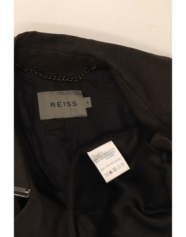 Мужской тренч Reiss UK 36 маленький черный полиэстер