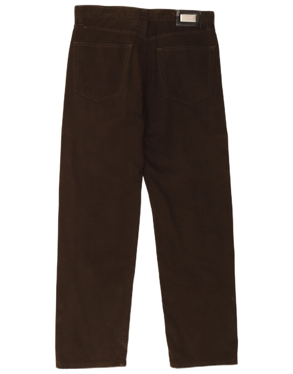 Мужские прямые повседневные брюки Hugo Boss Alabama W36 L32, коричневый хлопок