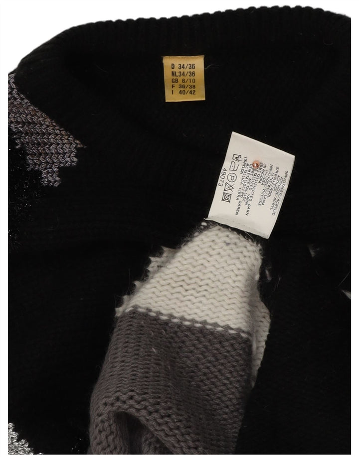 ВИНТАЖНЫЙ женский джемпер с вырезом «лодочка», Великобритания, 8/10, маленький, разноцветный