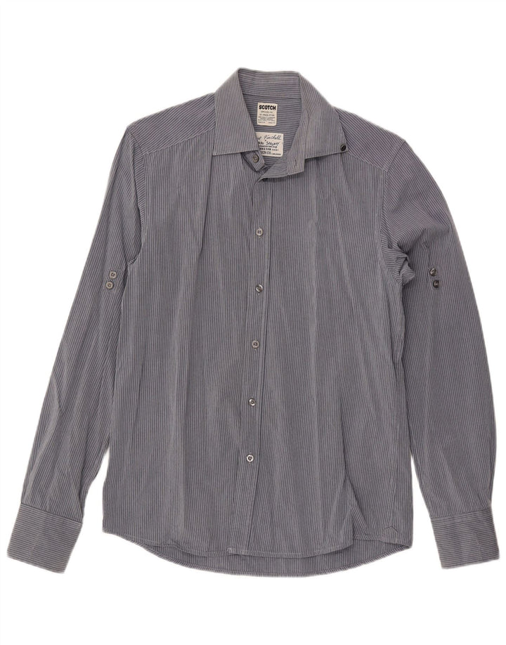 Мужская рубашка SCOTCH & SODA, средний синий в тонкую полоску