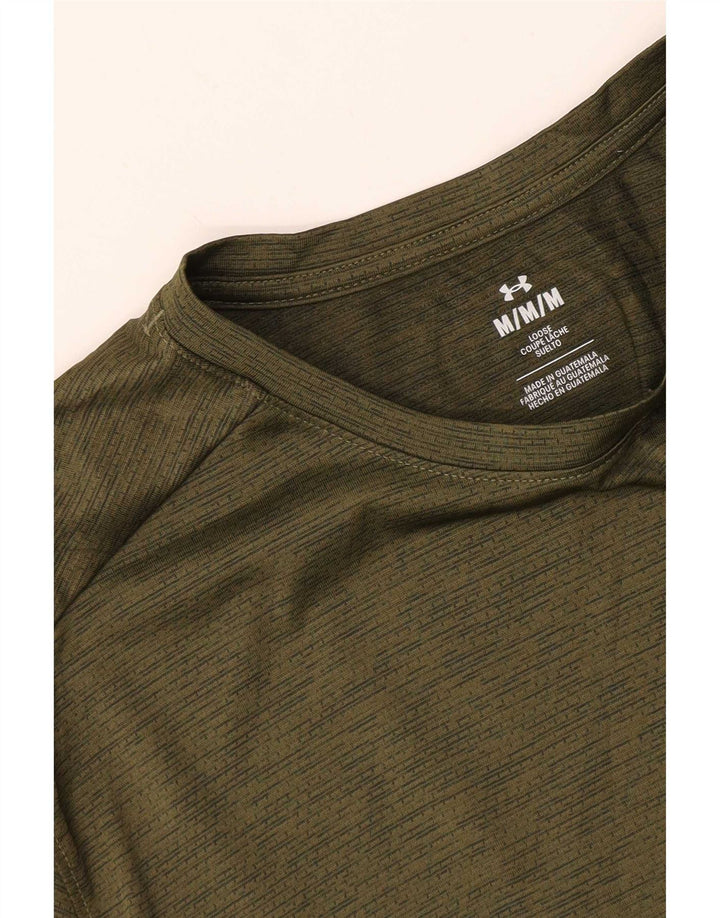 Мужская футболка Under Armour Top среднего цвета хаки в крапинку