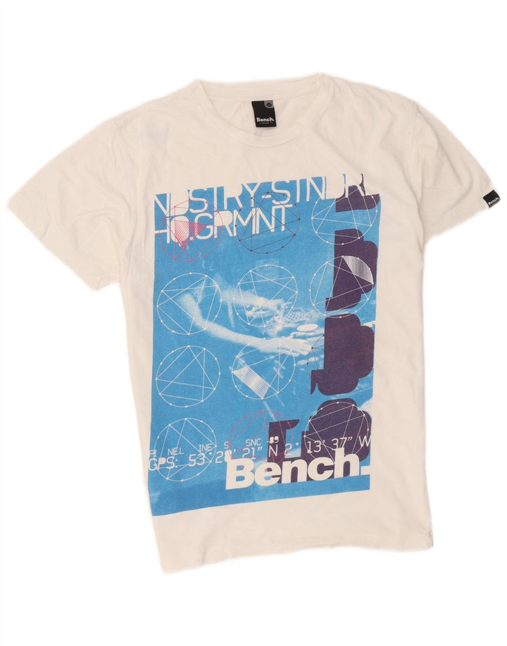 Мужская футболка с рисунком Bench, средний белый