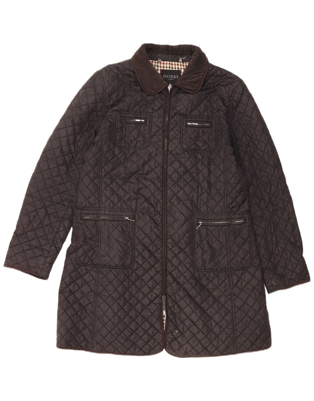 Женская стеганая куртка Hobbs UK 14, средний черный нейлон