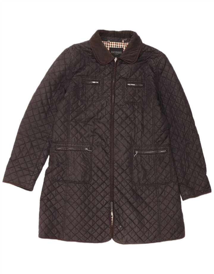 Женская стеганая куртка Hobbs UK 14, средний черный нейлон