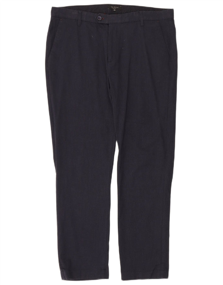 Мужские узкие брюки Ted Baker W36 L30 Темно-синие хлопковые