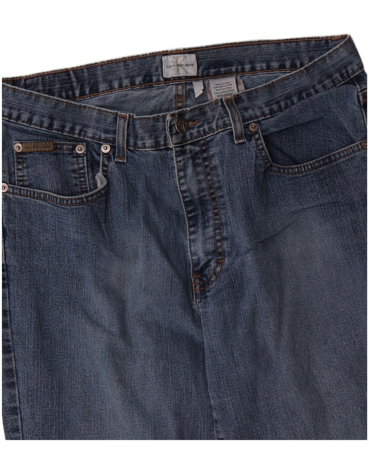 Женские прямые джинсы Calvin Klein W32 L29, синие, хлопок