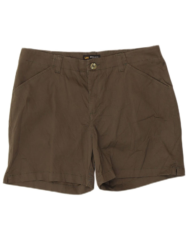 Женские повседневные шорты Lee со средней посадкой стандартного кроя, США 14 XL, W36, хлопок цвета хаки