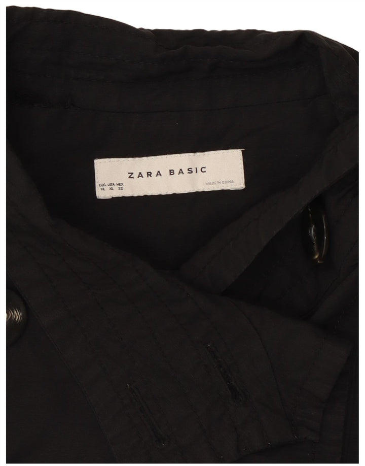 Женское короткое полупальто Zara UK 18 XL, черный хлопок