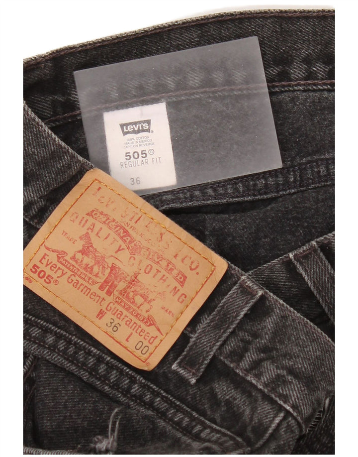 Мужские джинсовые шорты Levi's 505 стандартного кроя W36, большие черные, хлопковые