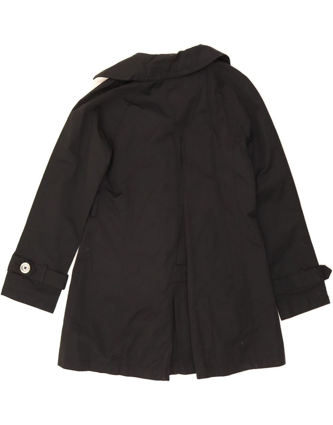 MICHAEL KORS Womens Double Breasted Coat UK 14 Medium Black Polyester Vintage Michael Kors and Second-Hand Michael Kors from Messina Hembry 