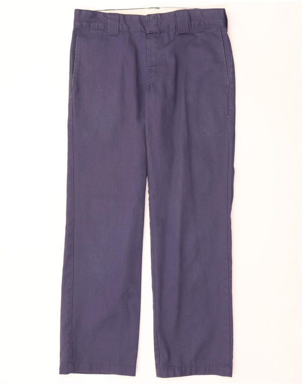 Мужские узкие прямые брюки-чинос Dickies W32 L32 темно-синего цвета из полиэстера