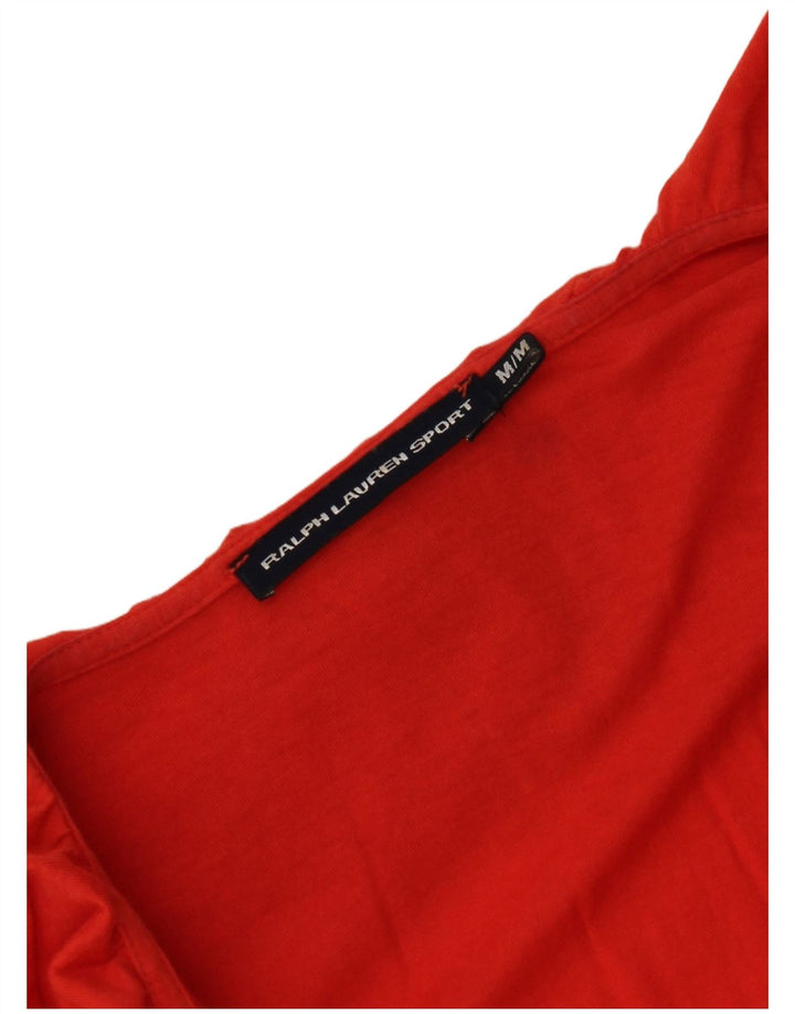 Женская блузка с оборками спереди Ralph Lauren, Великобритания, 12, средний красный