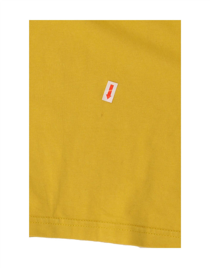ADIDAS Mens Graphic T-Shirt Top Medium Yellow Cotton Vintage Adidas and Second-Hand Adidas from Messina Hembry 