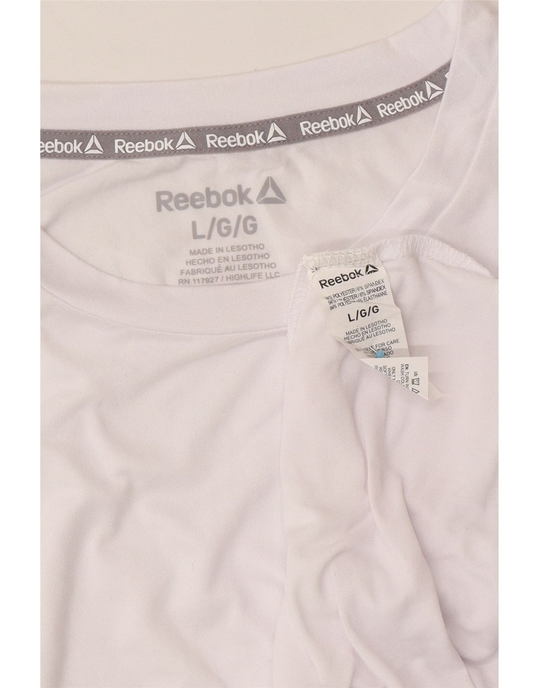 Мужская футболка REEBOK, большой белый полиэстер