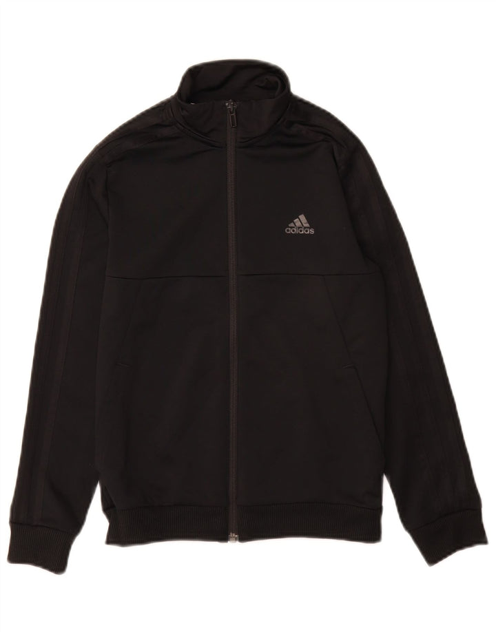 Спортивный костюм Adidas Climalite для мальчиков, верхняя куртка 9-10 лет, черный полиэстер