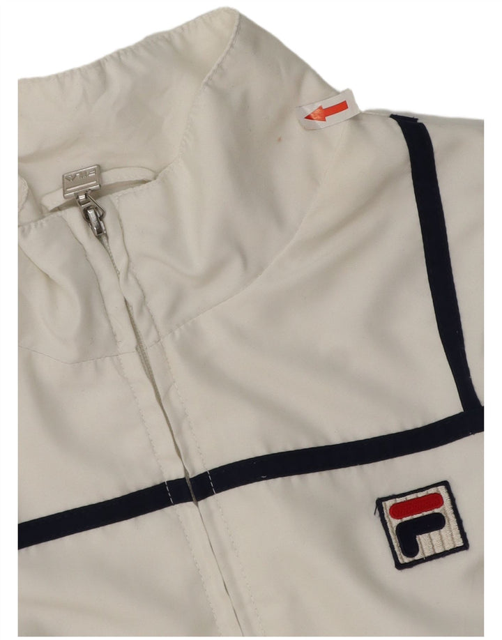 Спортивный костюм белого цвета FILA для мальчиков, верхняя куртка, 8–9 лет, белый полиэстер