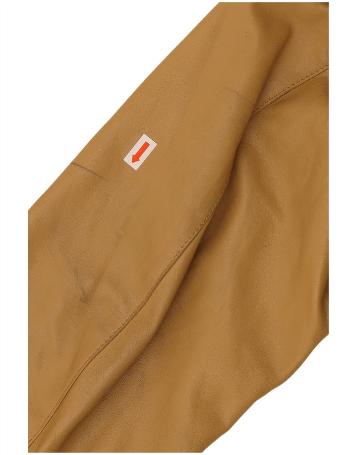 Куртка женская кожаная VINTAGE IT 52 2XL Бежевая кожа