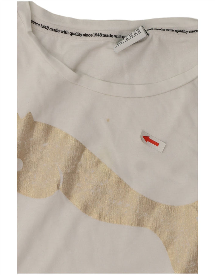 Женская футболка с рисунком PUMA Top UK 12, средний белый